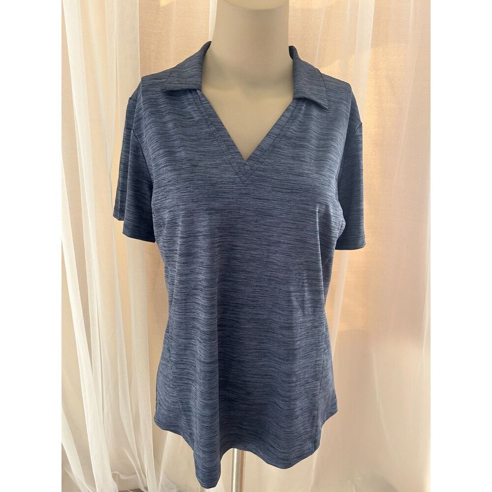 Lady Hagen Women's Heathered Gray Golf Polo Size Medium